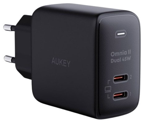 Зарядное устройство Aukey Omnia II 45W PA-B4T USB Type-C черный купить,NaN