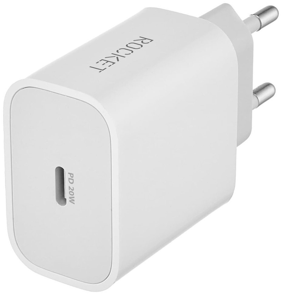 Зарядное устройство Rocket RWC503WH20SP-C USB Type-C белый