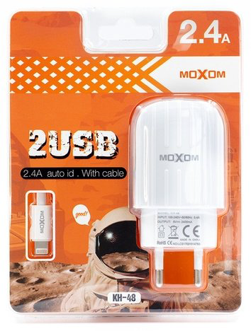 Зарядное устройство Moxom KH-48 USB белый купить,NaN