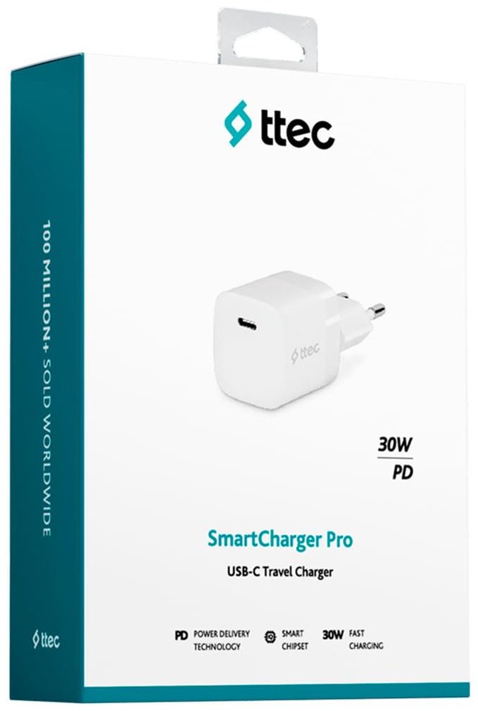 Зарядное устройство TTEC SmartCharger 30W PD белый