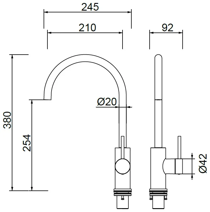 Смеситель Abber Wasser Kreis 316 AF8114BST брашированная сталь