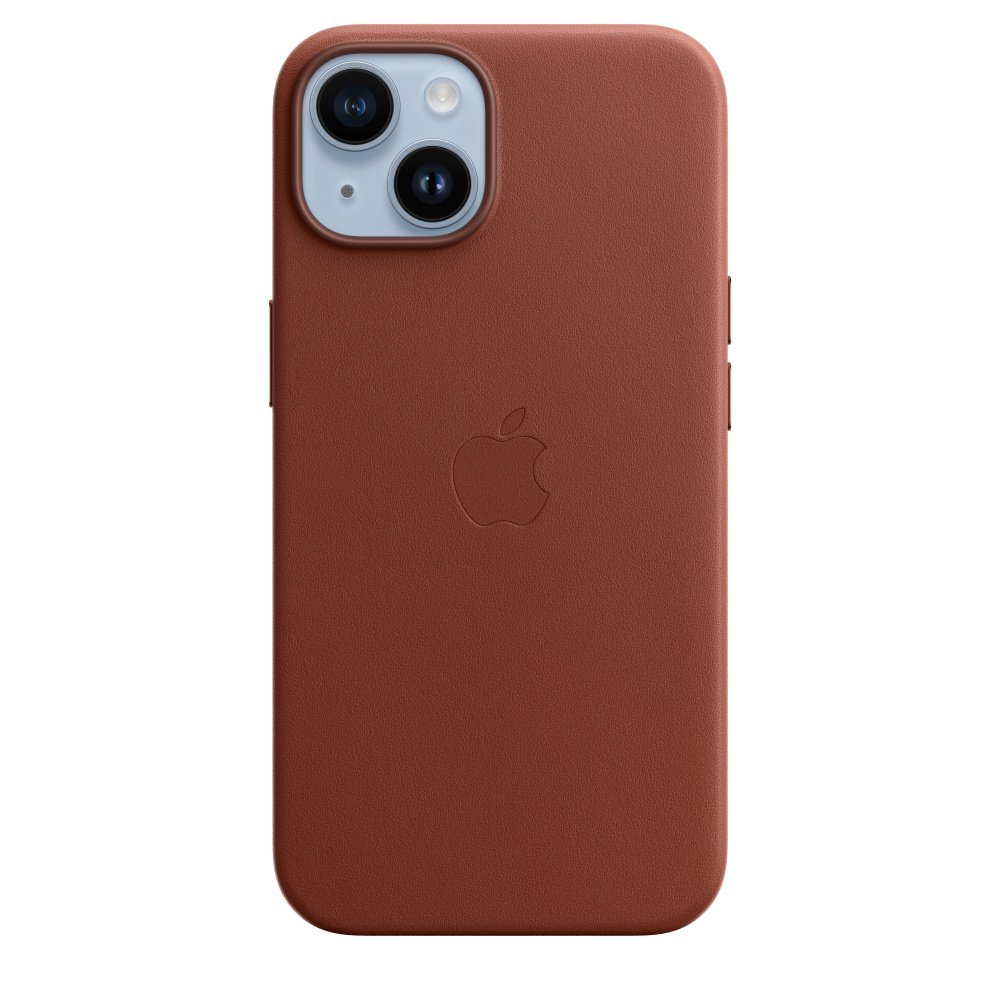 Чехол Apple для iPhone 14 Leather Case with MagSafe MPP73ZM/A умбра купить,NaN