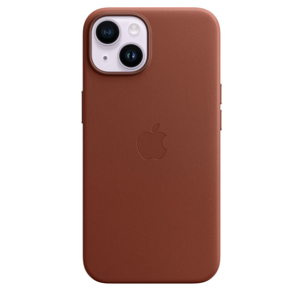 Чехол Apple для iPhone 14 Leather Case with MagSafe MPP73ZM/A умбра купить,NaN