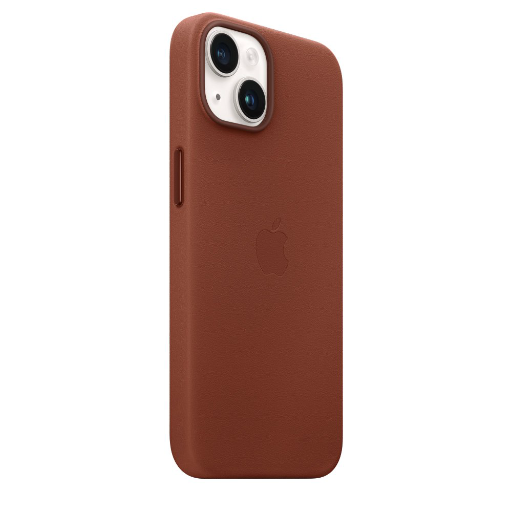 Чехол Apple для iPhone 14 Leather Case with MagSafe MPP73ZM/A умбра купить,NaN