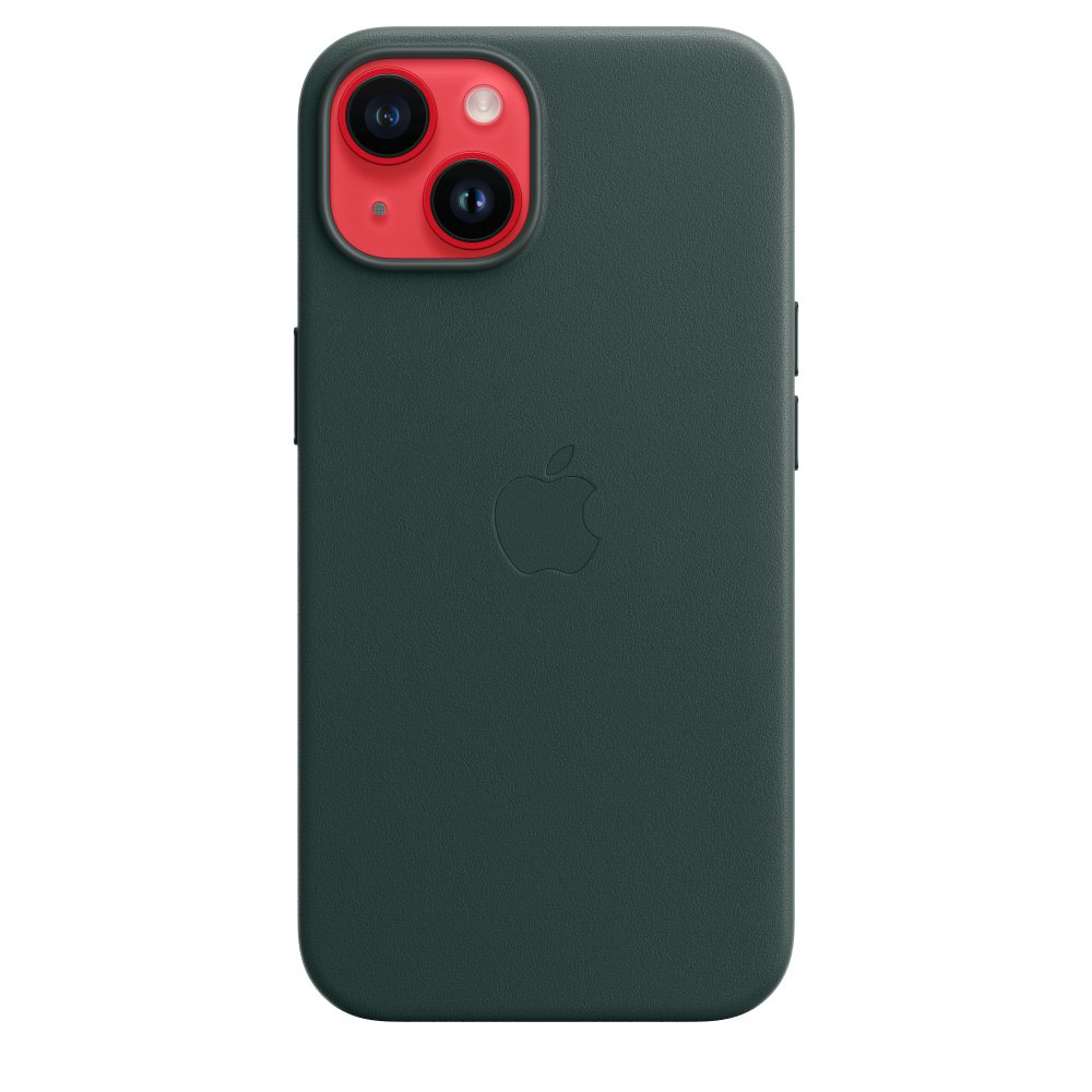 Чехол Apple для iPhone 14 Leather Case with MagSafe MPP53ZM/A зеленый лес купить,NaN