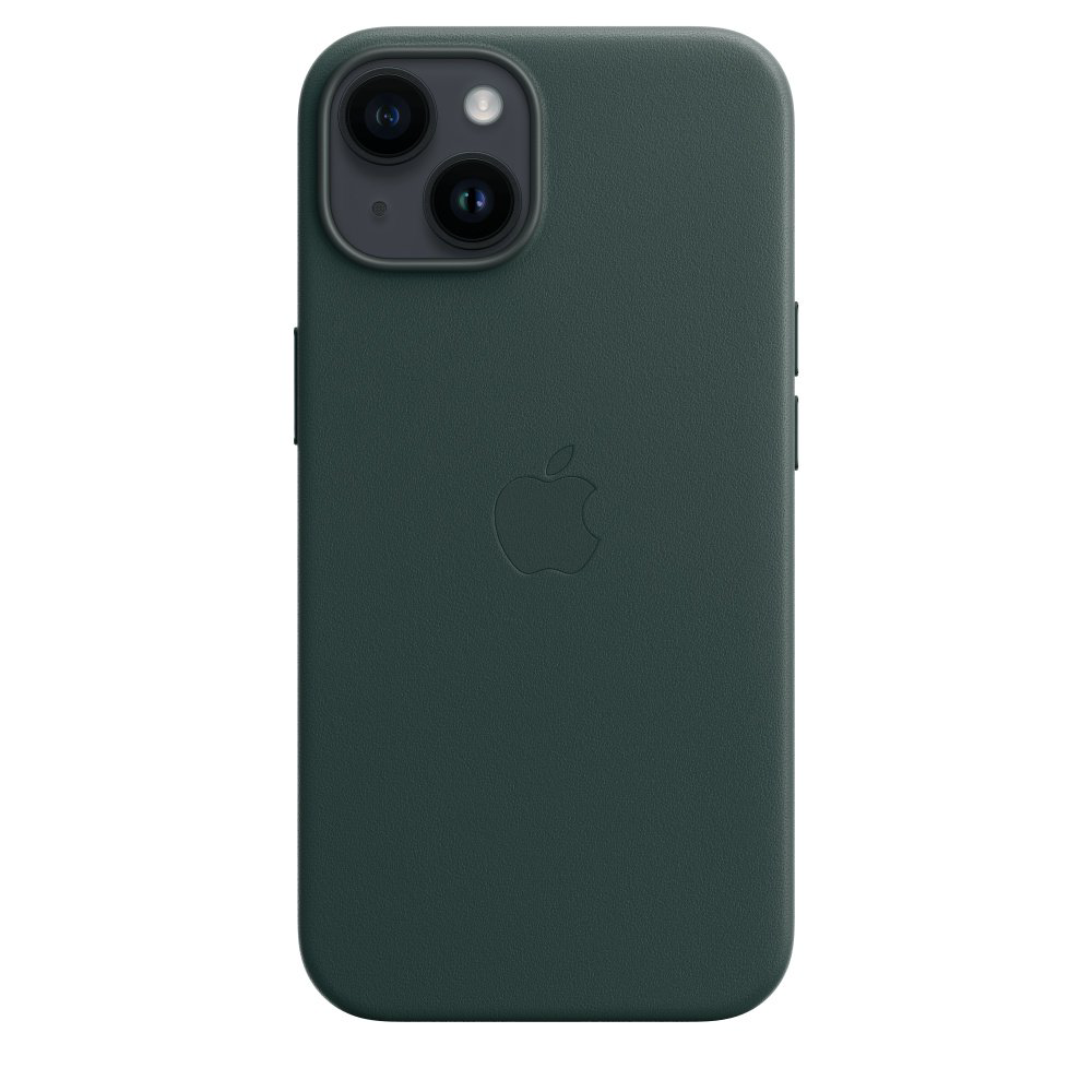 Чехол Apple для iPhone 14 Leather Case with MagSafe MPP53ZM/A зеленый лес купить,NaN