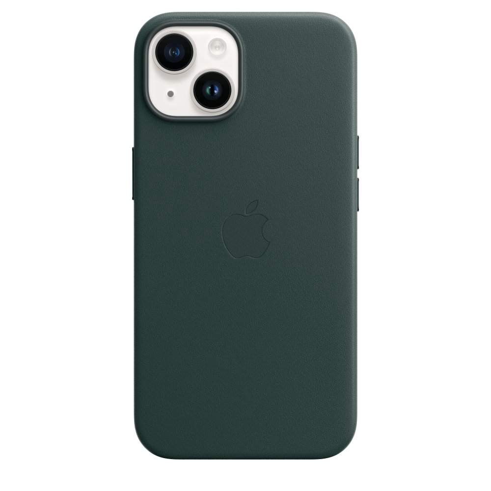 Чехол Apple для iPhone 14 Leather Case with MagSafe MPP53ZM/A зеленый лес купить,NaN