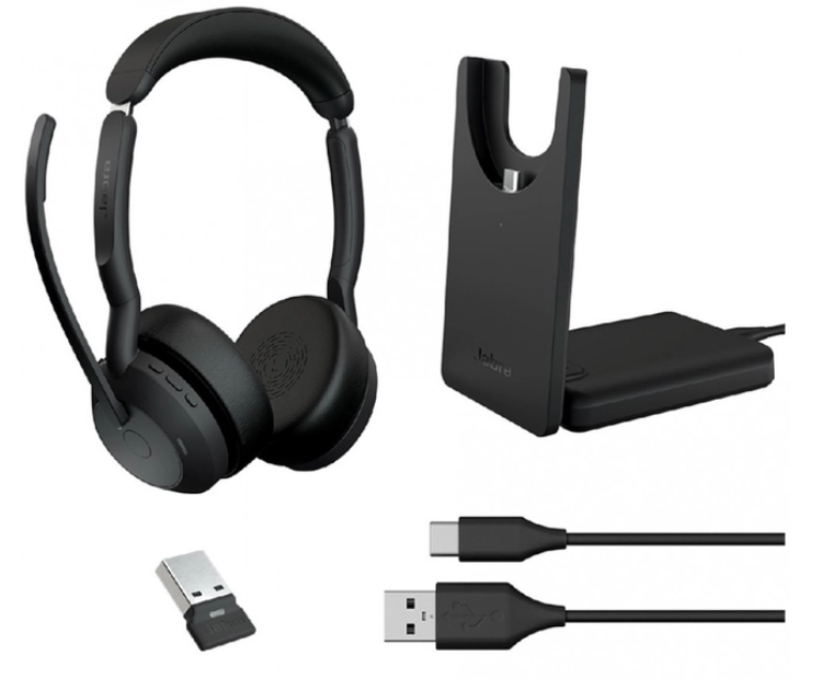 Наушники Jabra Evolve2 55 Link380a MS Stereo Stand 25599-999-989 Black