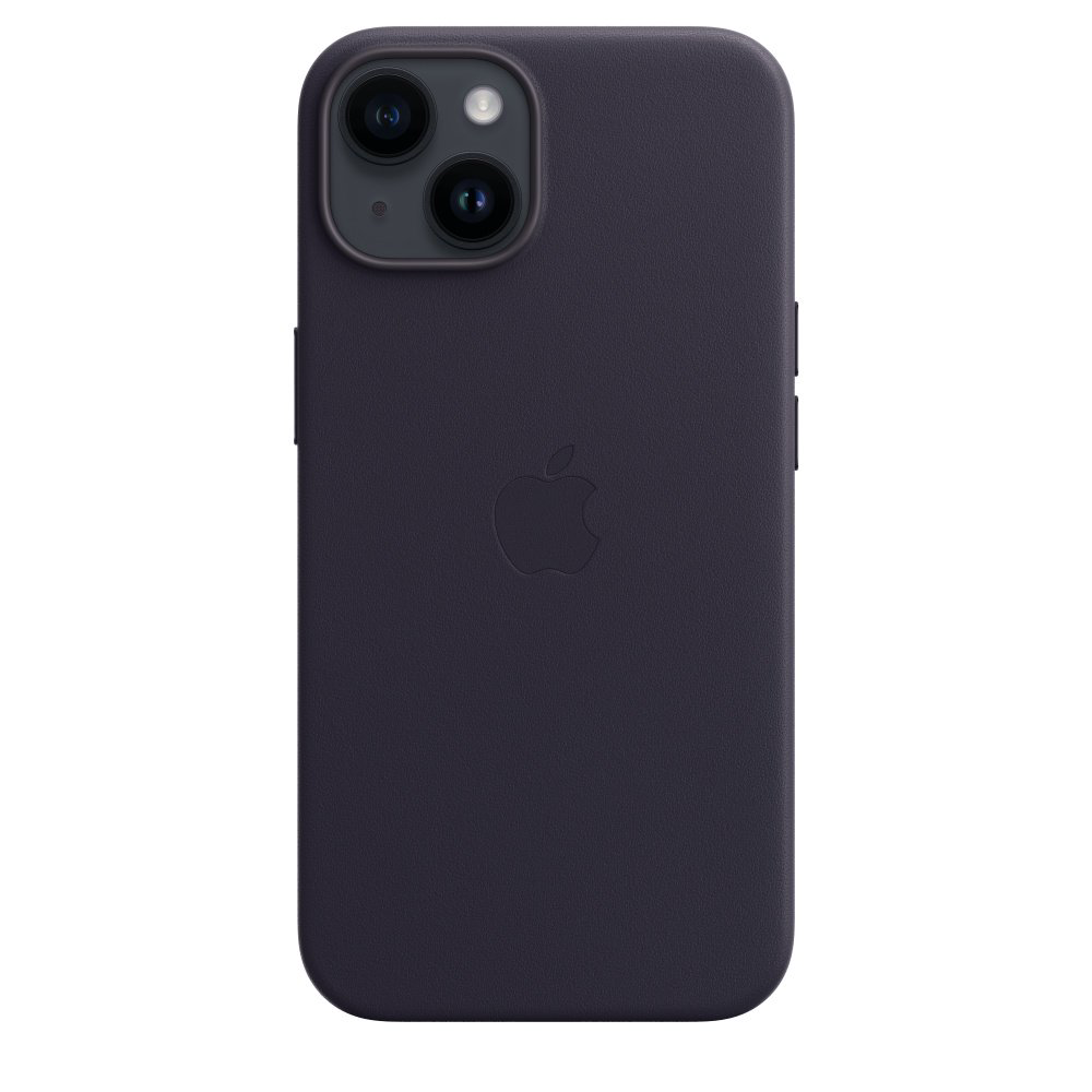 Чехол Apple для iPhone 14 Leather Case with MagSafe MPP63ZM/A чернила купить,NaN