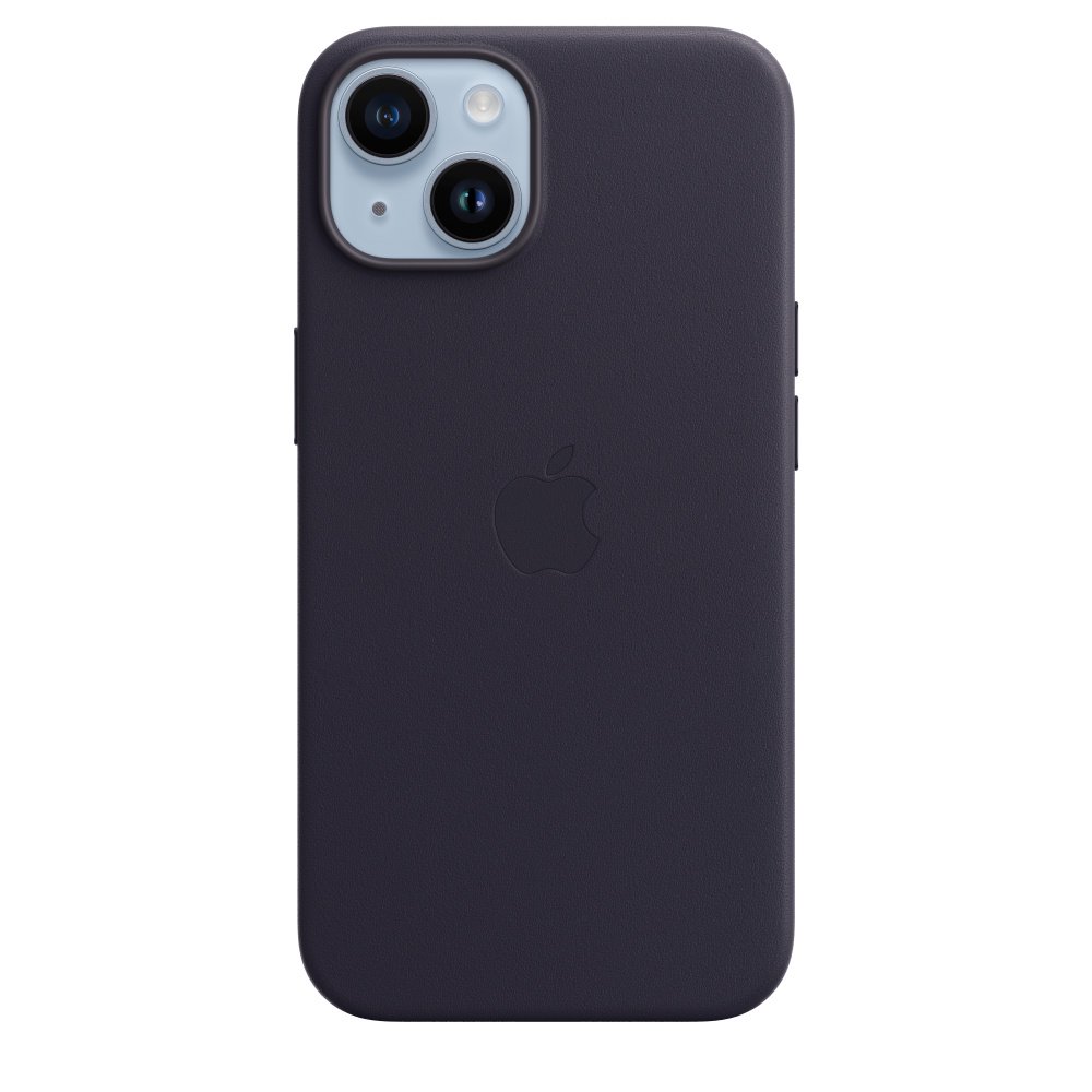 Чехол Apple для iPhone 14 Leather Case with MagSafe MPP63ZM/A чернила