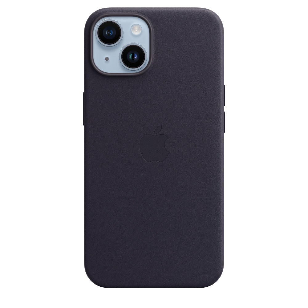 Чехол Apple для iPhone 14 Leather Case with MagSafe MPP63ZM/A чернила купить,NaN