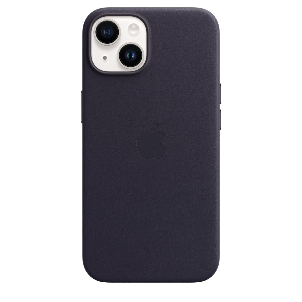 Чехол Apple для iPhone 14 Leather Case with MagSafe MPP63ZM/A чернила купить,NaN