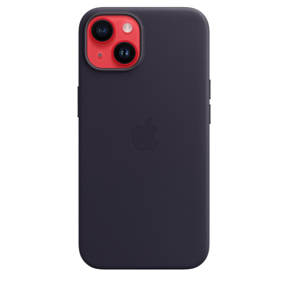 Чехол Apple для iPhone 14 Leather Case with MagSafe MPP63ZM/A чернила купить,NaN