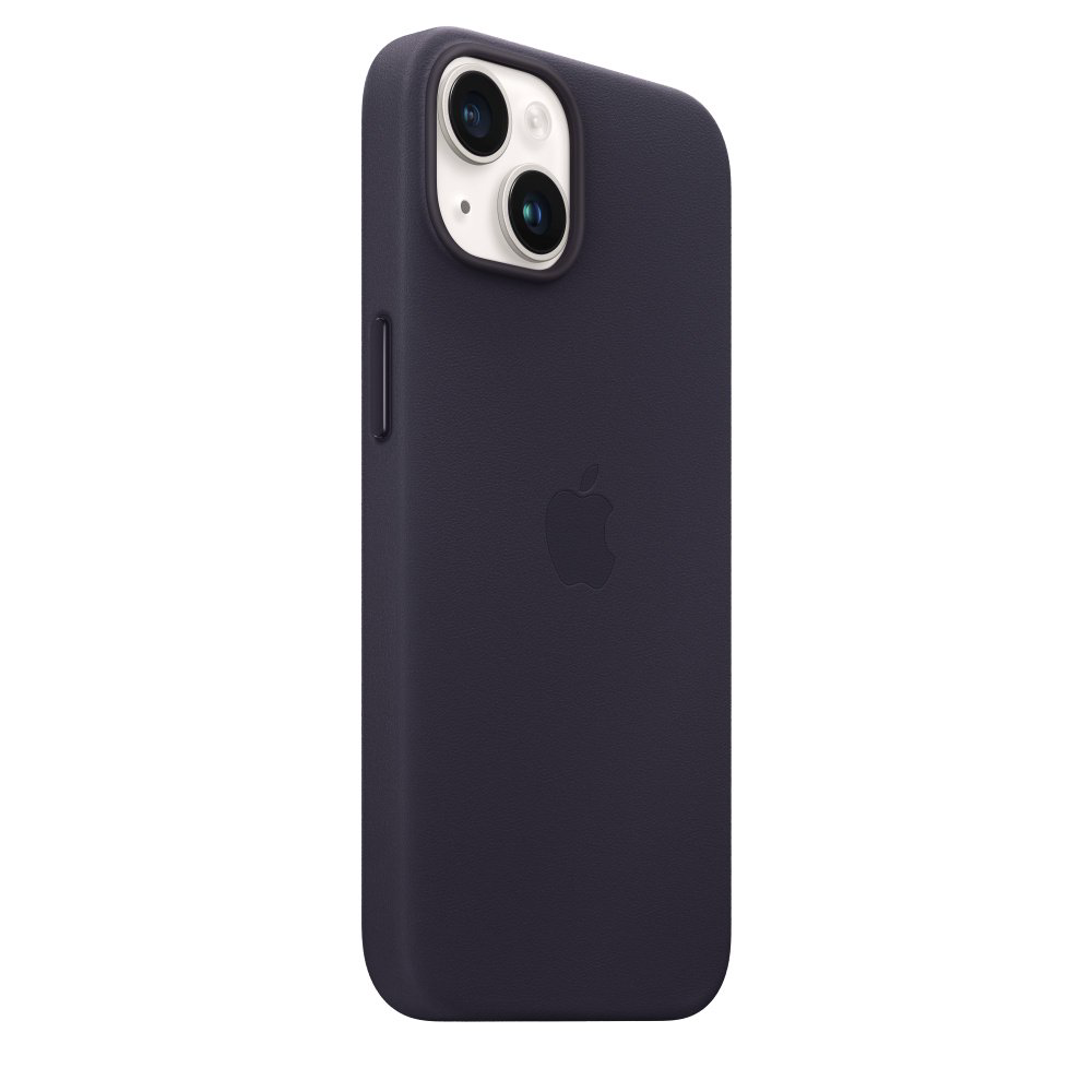 Чехол Apple для iPhone 14 Leather Case with MagSafe MPP63ZM/A чернила купить,NaN