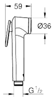 Лейка душевая Grohe 28020L00 Trigger Spray белая купить,0