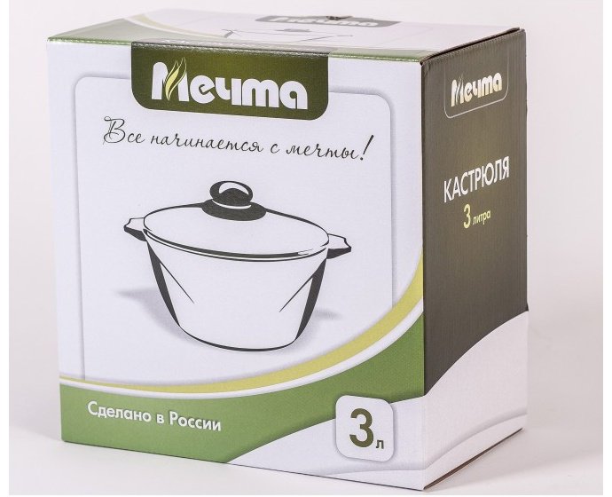 Кастрюля 3 л, Мечта АП Гранит 43806 алюминий