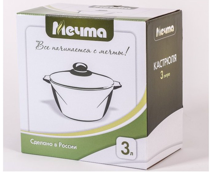Кастрюля 3 л, Мечта АП Гранит 43806 алюминий