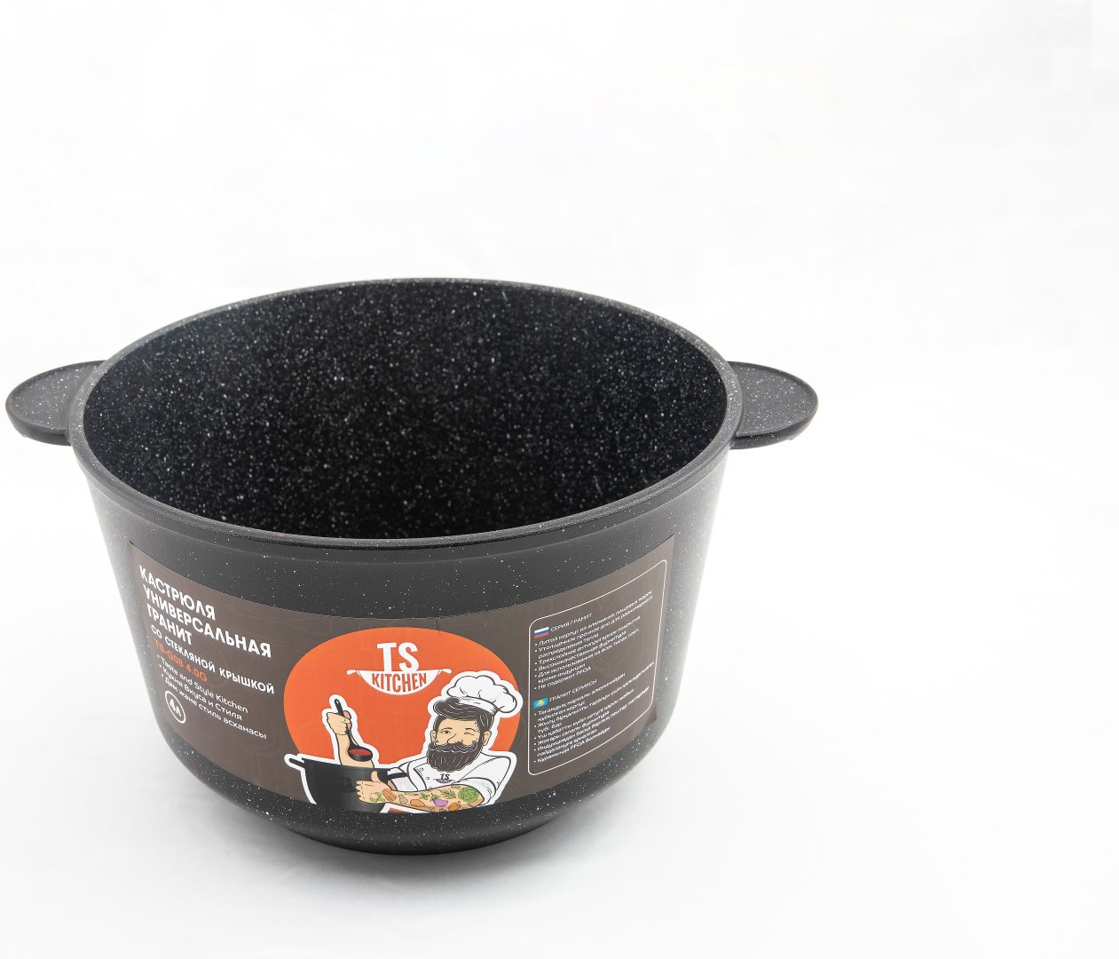 Кастрюля 6 л, TS Kitchen TS-G07 6.0G Гранит алюминий купить,NaN