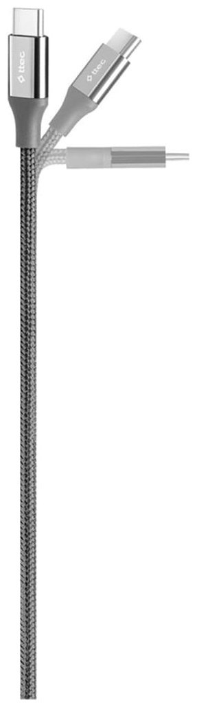 Кабель TTEC USB TypeC (F), USB TypeC (M) серый купить,NaN