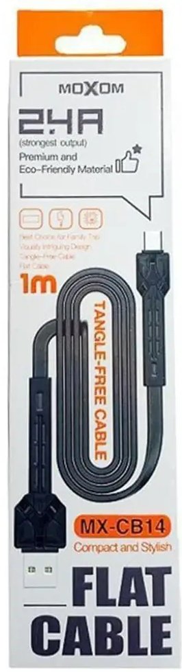 Кабель Moxom USB 2.0 (M), USB TypeC (M) черный