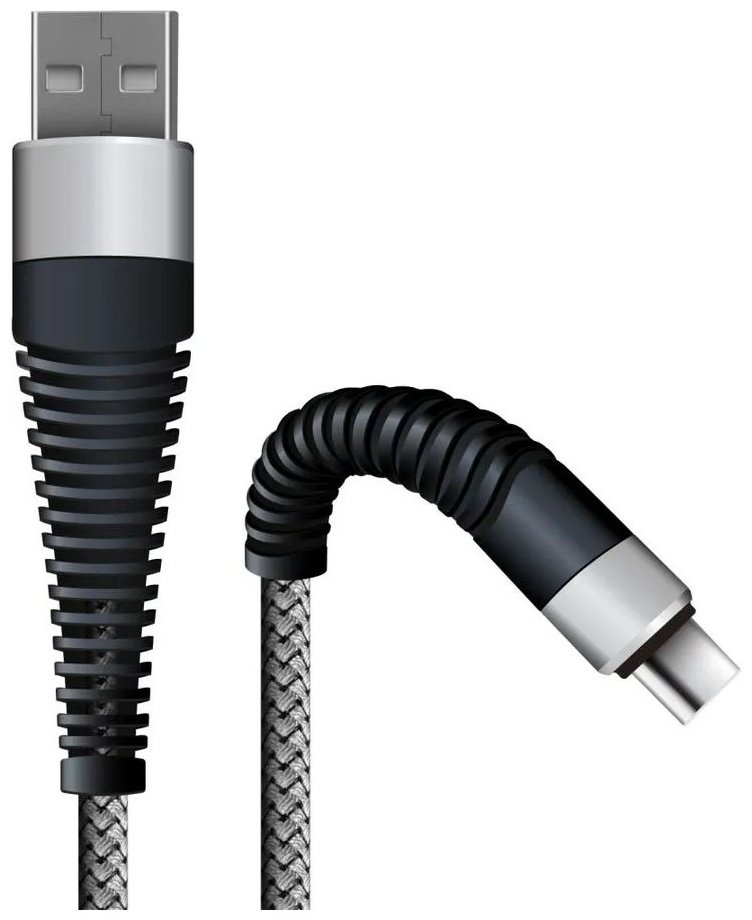 Кабель BoraSCO USB 2.0 (M), USB TypeC (M) серый купить,NaN