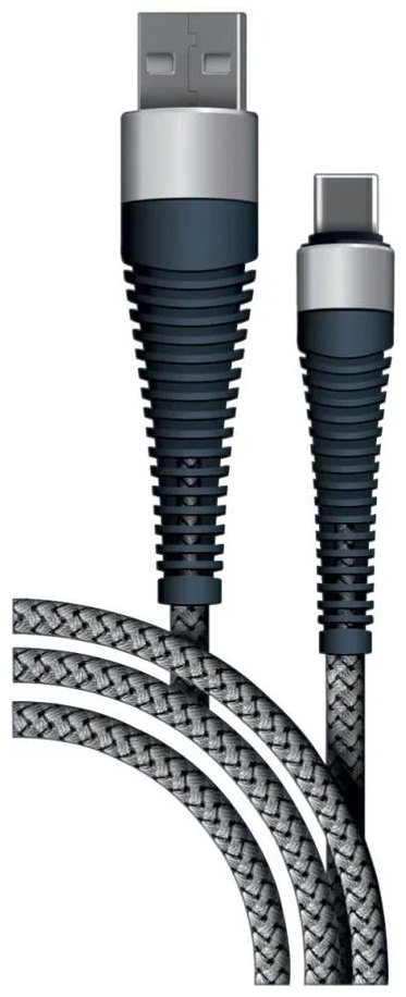 Кабель BoraSCO USB 2.0 (M), USB TypeC (M) серый купить,NaN
