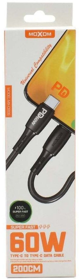 Кабель Moxom USB TypeC (M) черный