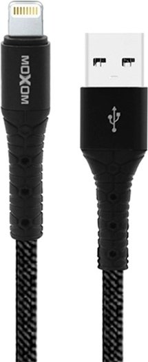 Кабель Moxom Apple Lightning (M), USB 2.0 (M) черный купить,NaN