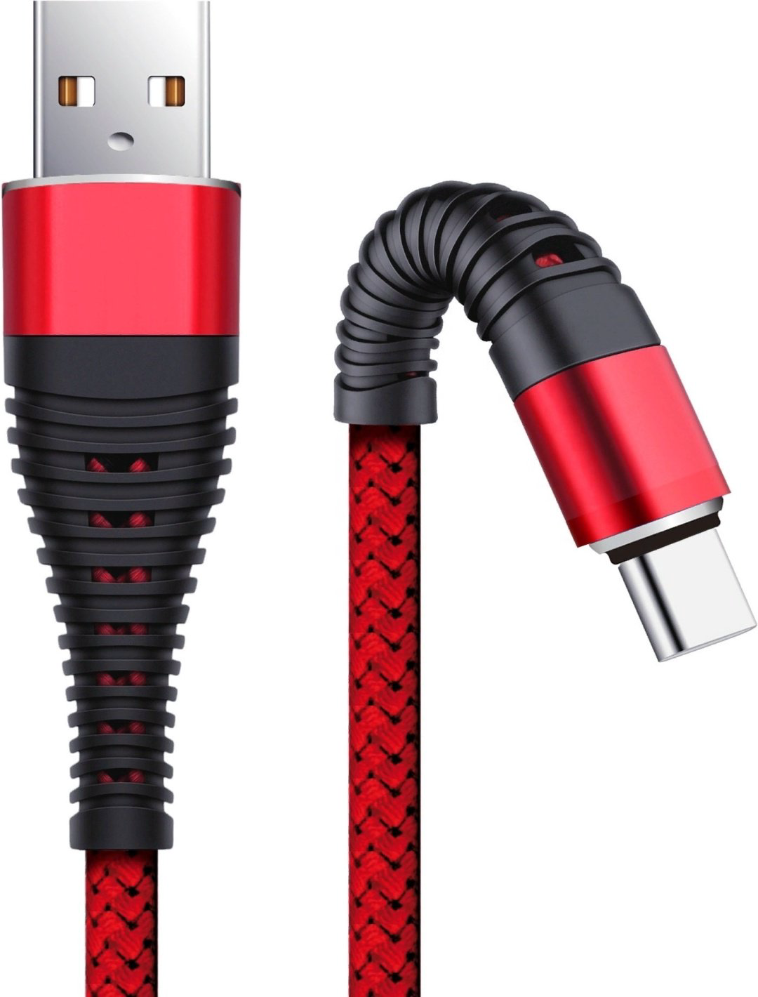 Кабель BoraSCO USB 2.0 (M), USB TypeC (M) красный купить,NaN