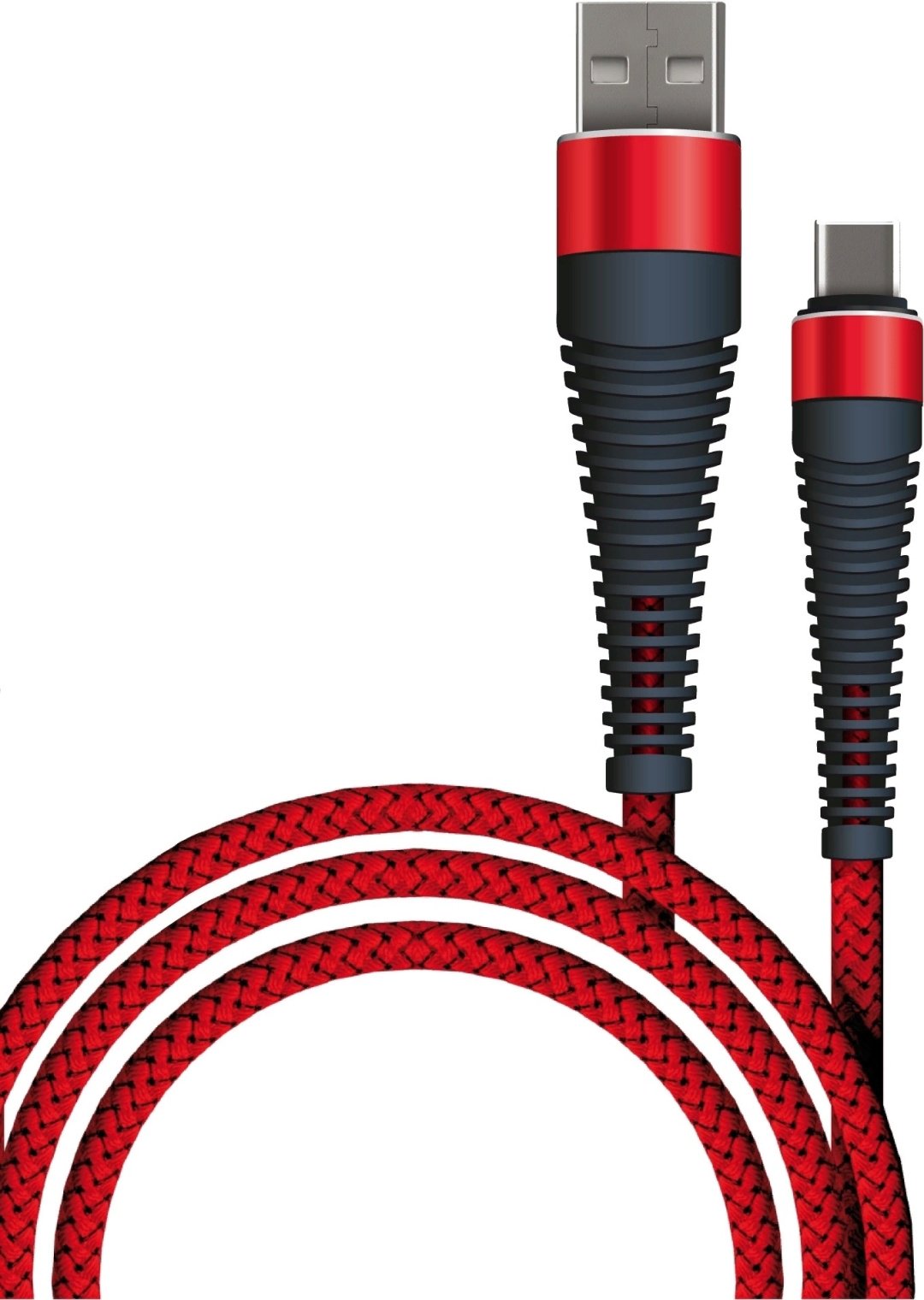 Кабель BoraSCO USB 2.0 (M), USB TypeC (M) красный купить,0