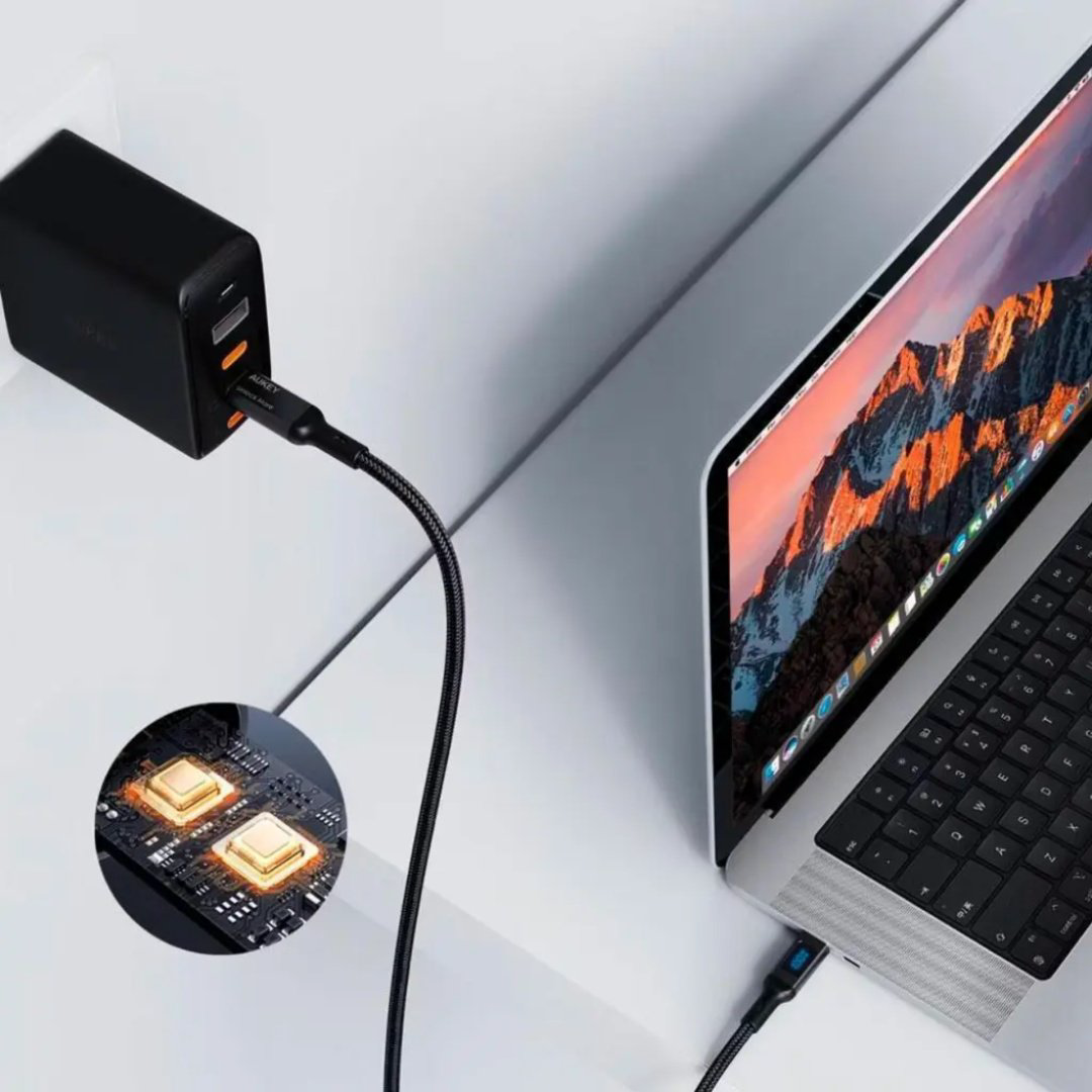 Кабель Aukey USB TypeC (M) черный купить,NaN