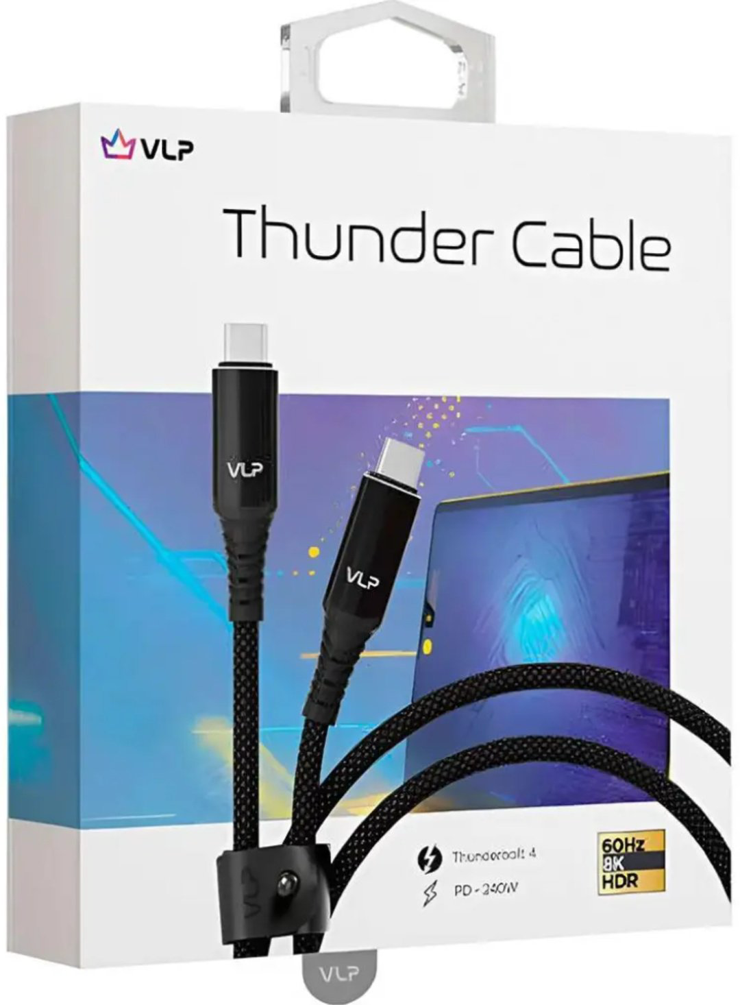 Кабель VLP USB TypeC (F), USB TypeC (M) черный купить,NaN