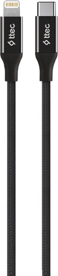 Кабель TTEC Lightning (M), USB TypeC (M) черный