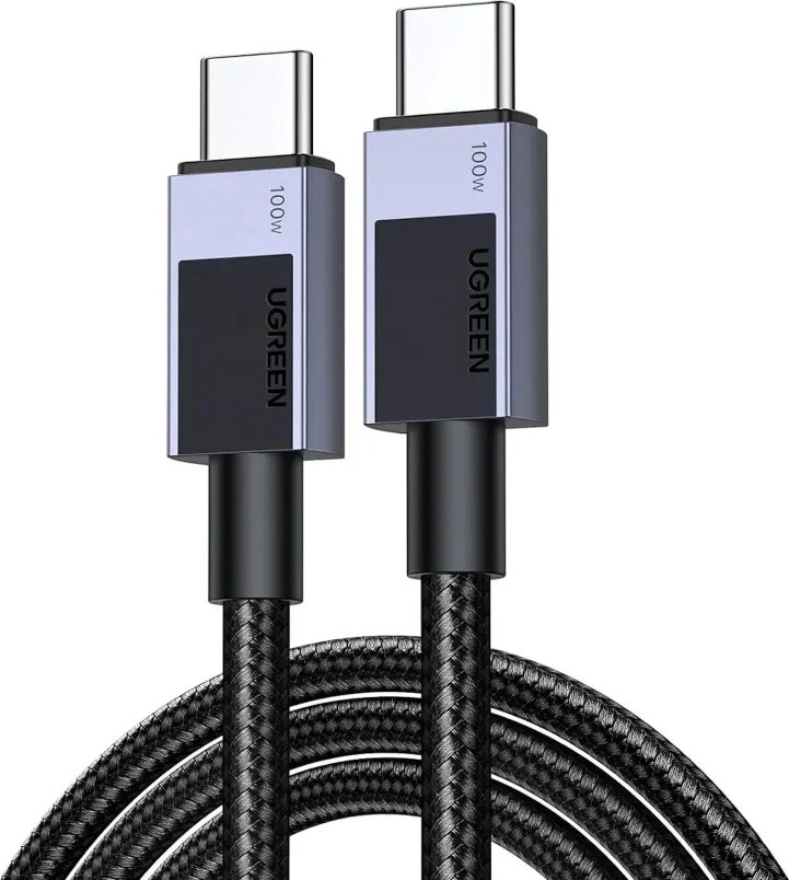 Кабель Ugreen USB TypeC (F), USB TypeC (M) черный
