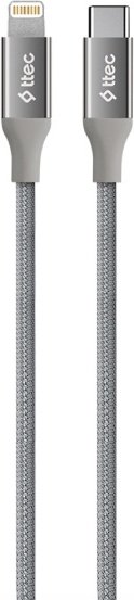 Переходник TTEC Lightning (M), USB TypeC (M) серый купить,NaN