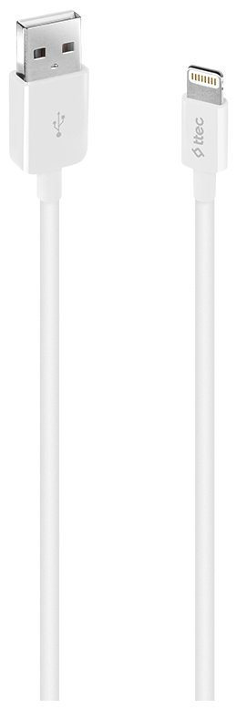 Кабель TTEC Lightning (M), USB Type-A (M) белый купить,NaN