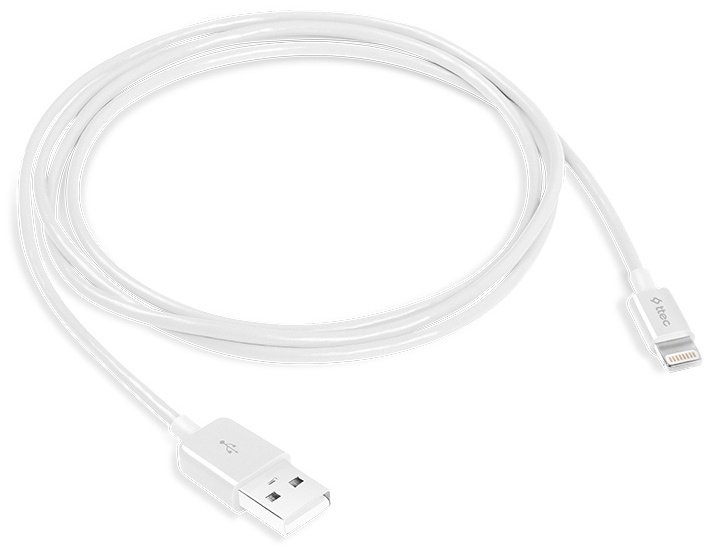 Кабель TTEC Lightning (M), USB Type-A (M) белый купить,0