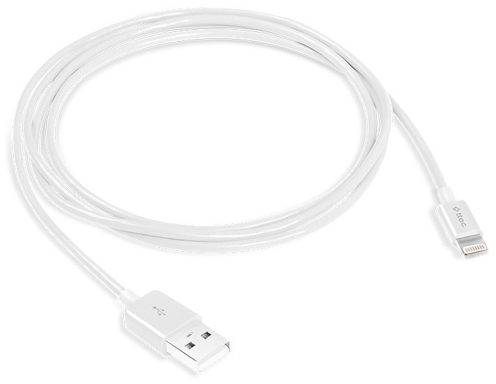 Кабель TTEC Lightning (M), USB Type-A (M) белый купить,NaN