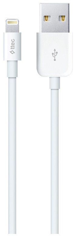 Кабель TTEC Lightning (M), USB Type-A (M) белый купить,0