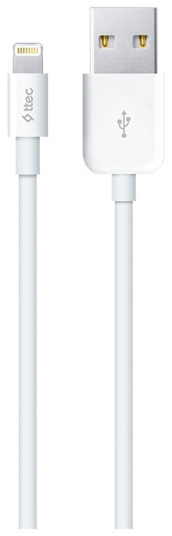 Кабель TTEC Lightning (M), USB Type-A (M) белый купить,NaN