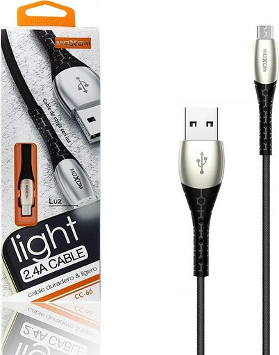 Кабель Moxom micro-USB 2.0 (M), USB Type-A (M) серебристый