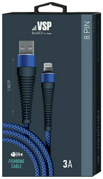Кабель BoraSCO Lightning (M), USB 2.0 (M) синий