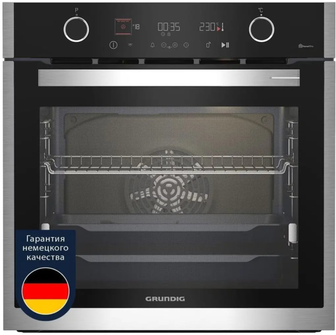 Духовой шкаф Grundig GEBM19400BCH серый, черный