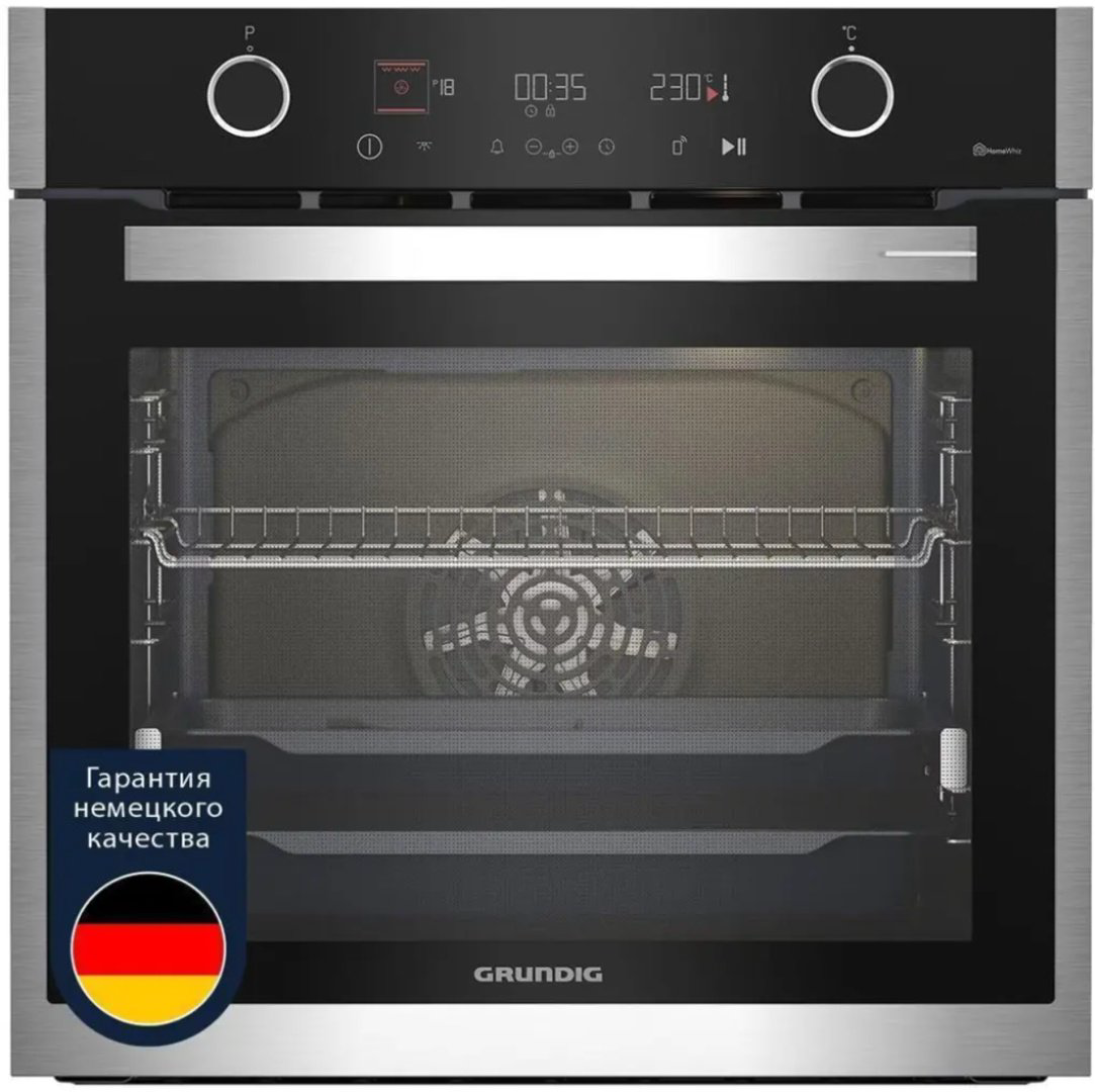 Духовой шкаф Grundig GEBM19400BCH серый, черный