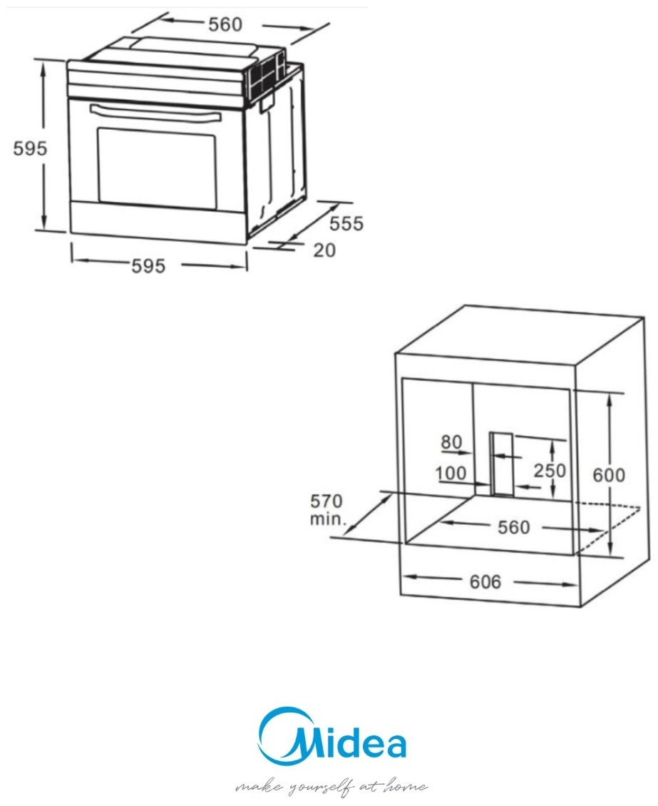 Духовой шкаф Midea MO670A4X серебристый купить,NaN