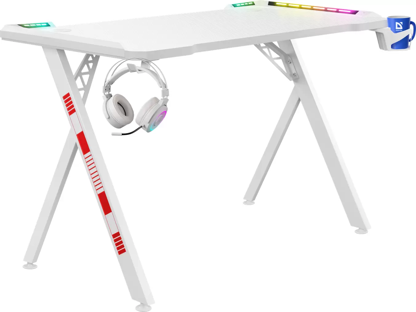 Стол компьютерный Defender Foton RGB 64308 White - ForteMarket Стол компьютерный Defender Foton RGB 64308 White купить,64200