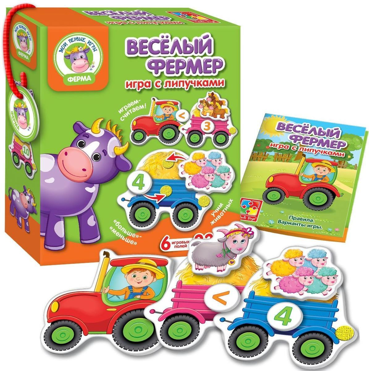 Игра с липучками Vladi Toys Веселый фермер купить,NaN