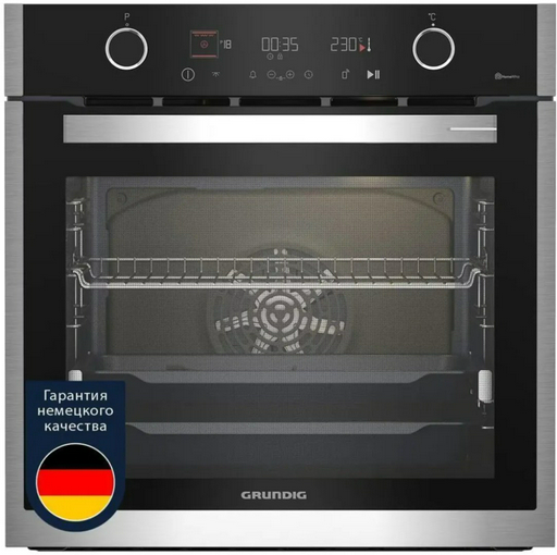 Духовой шкаф Grundig GEBM19400BCH серый, черный