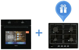 Духовой шкаф Midea MO67000 GB + варочная поверхность Midea MG606 B черный