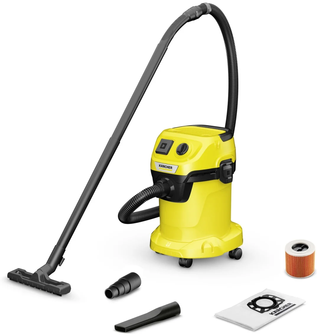 Промышленный пылесос Karcher WD 3 P V-17/4/20 1.628-171.0 желтый